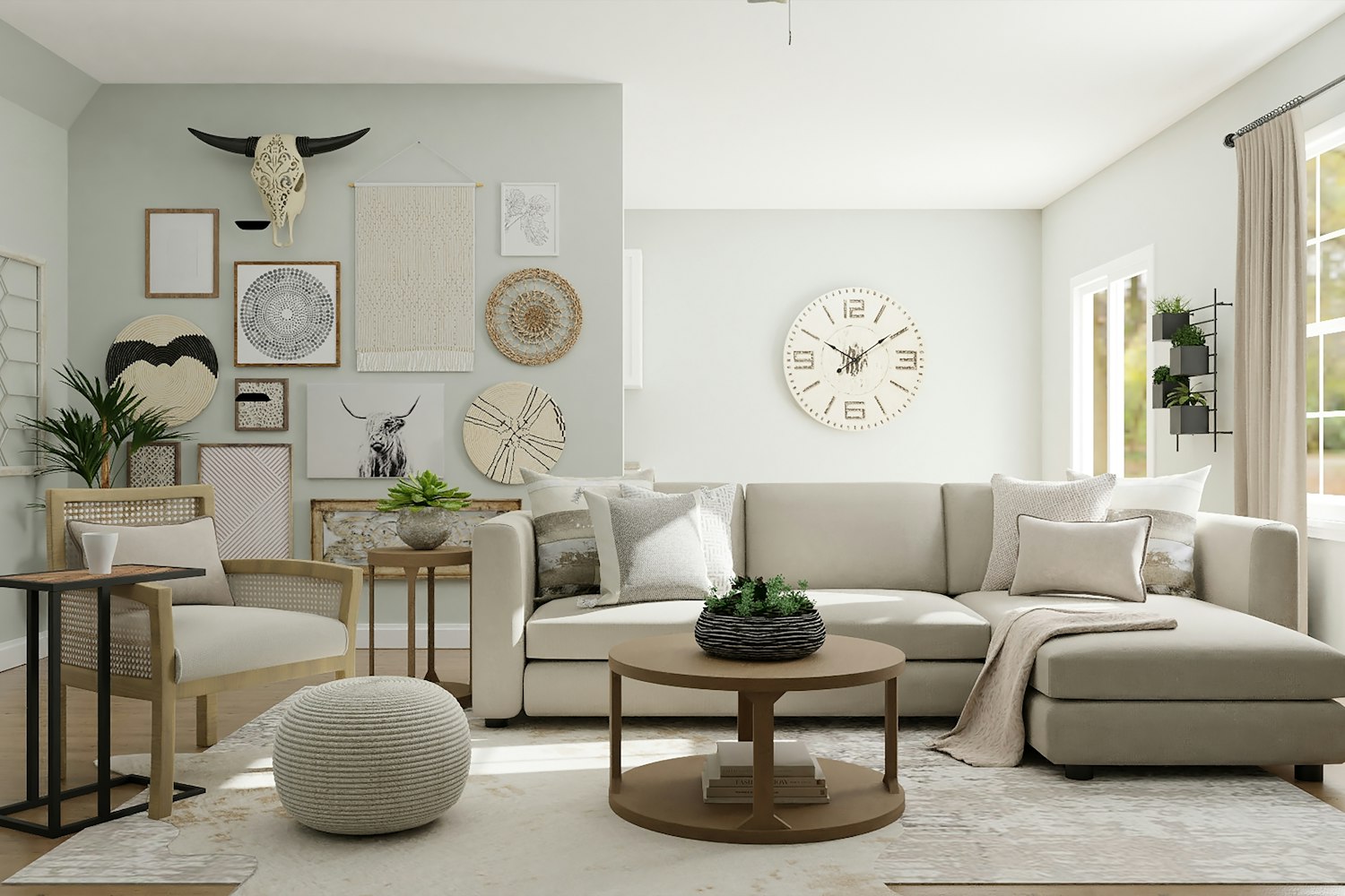 Curated living room interior